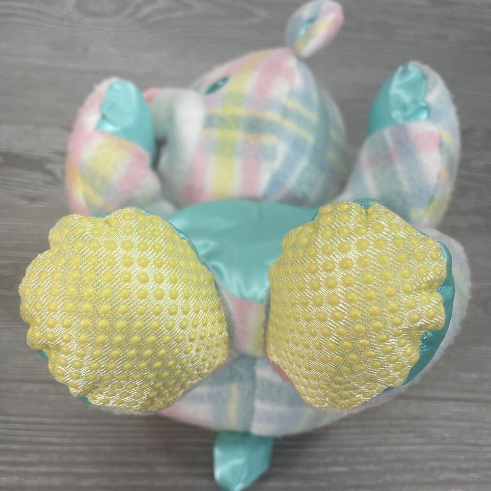 Vintage 1996 Hasbro Playskool Snuzzles Bear Plaid Pastel Vibrating Baby Plush - Picture 8 of 12